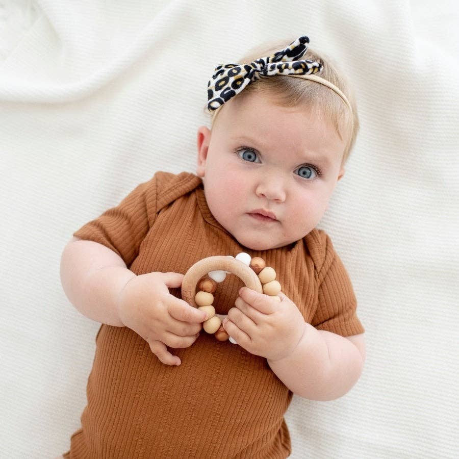 Ruby Hair Bow Animal Print