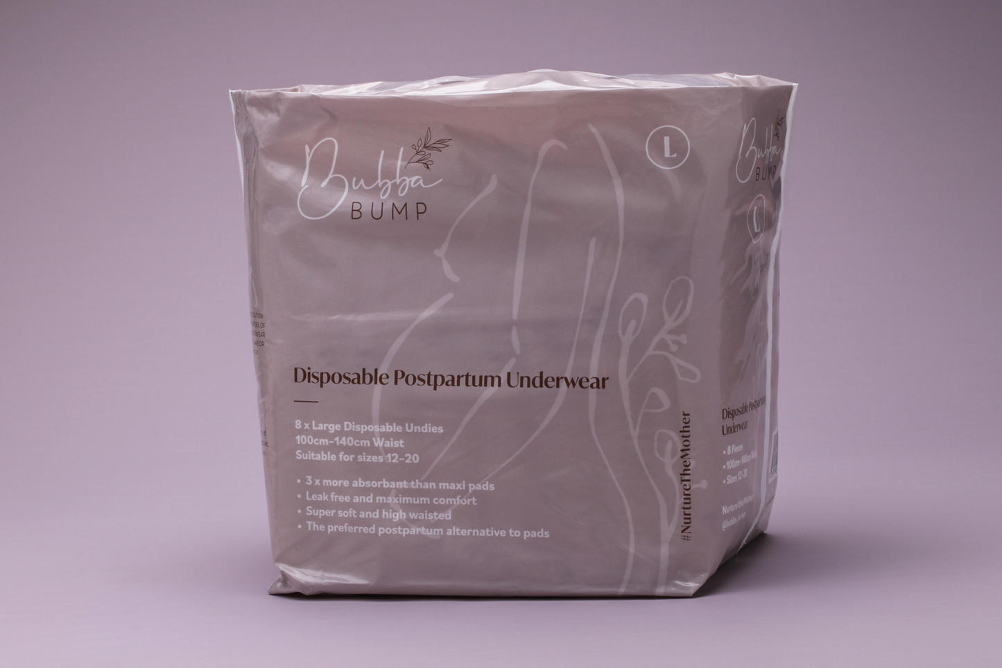 Disposable Postpartum Underwear: One Pack (8 Pairs) / Large (12-14)