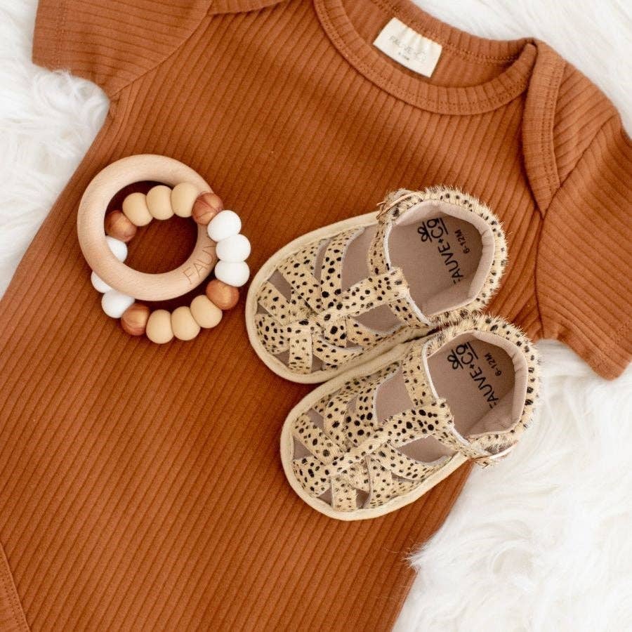 Dakota Leather Sandals Leopard: Leopard Print / 2 (0-6M / 11cm)