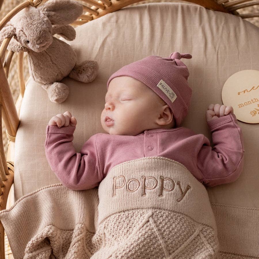 Wanderer Organic Beanie Rosy Mauve: 0-3M