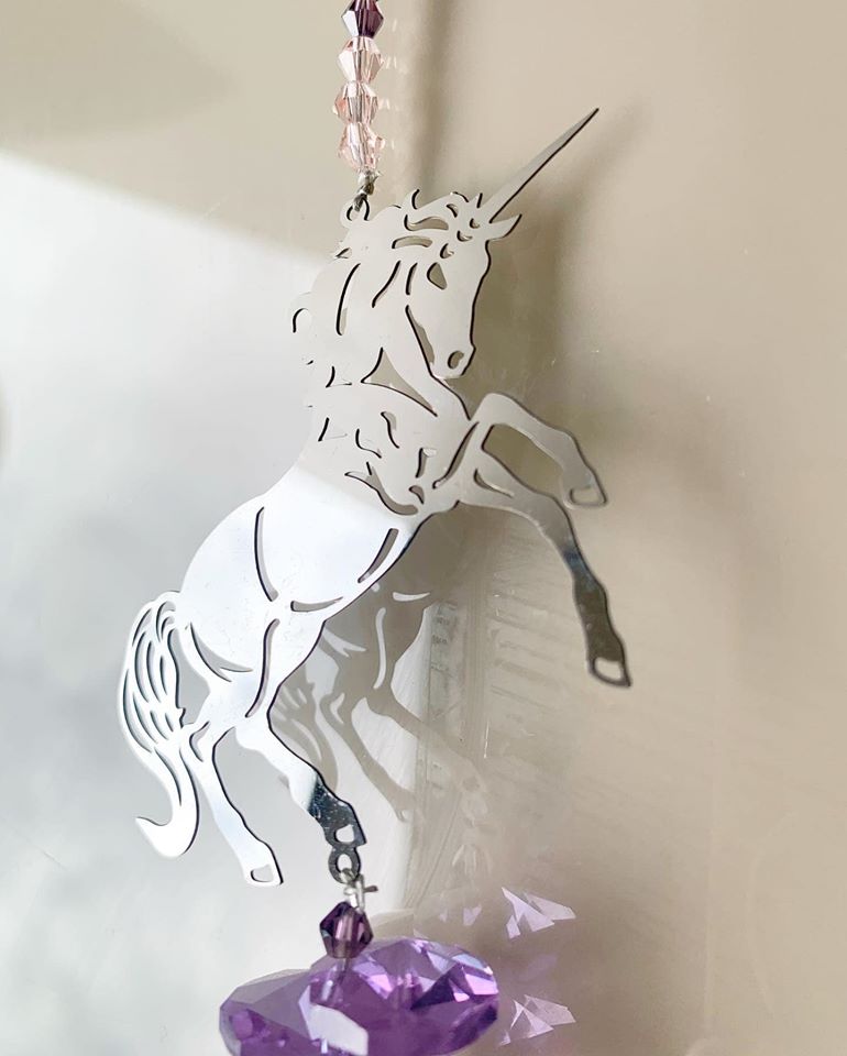 Unicorn Crystal Sun Catcher