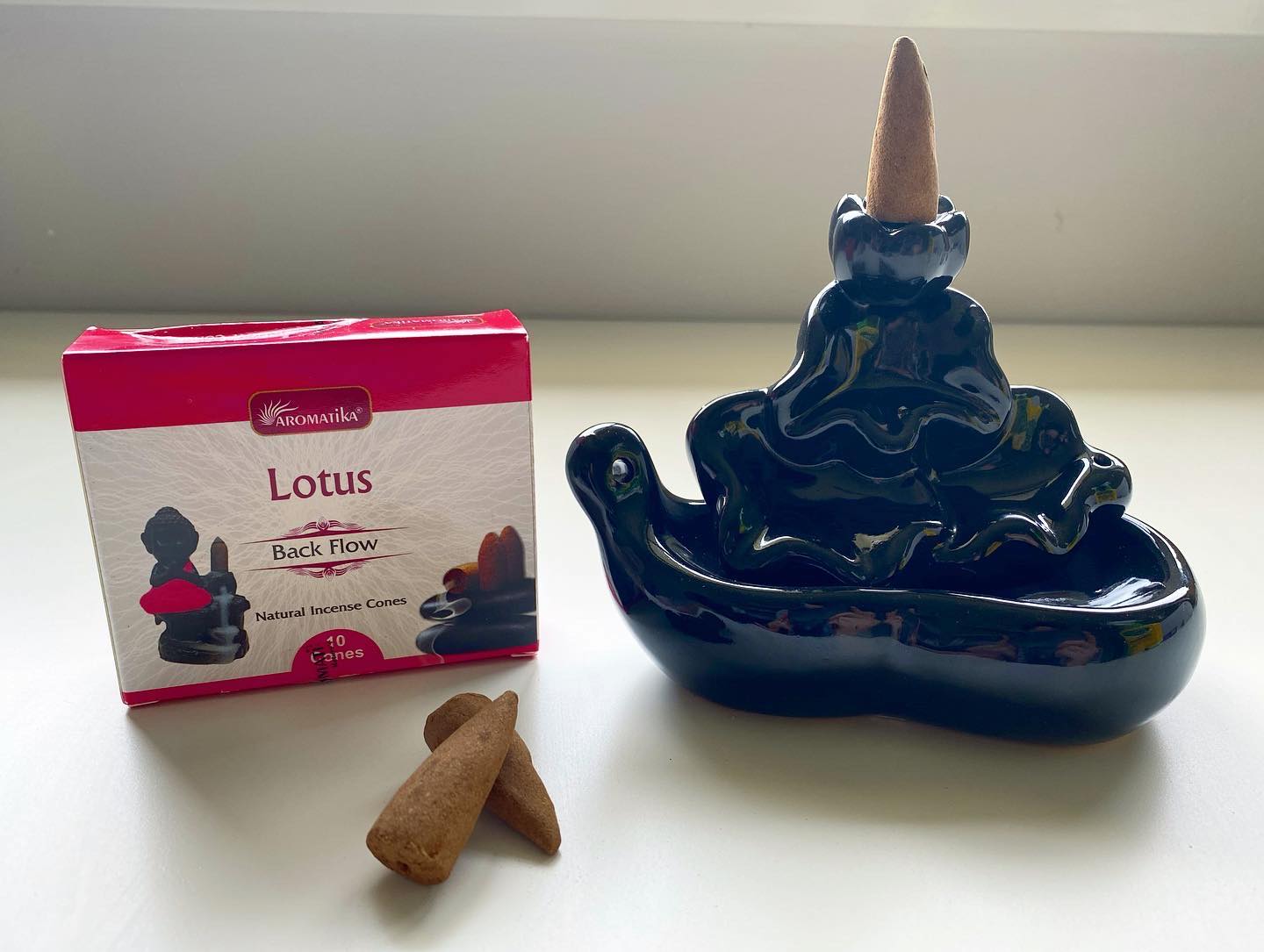 Aromatika Backflow Dhoop Cones - Lotus