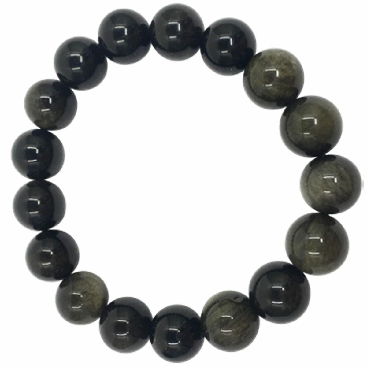 Gold Sheen Obsidian 12mm Bracelet