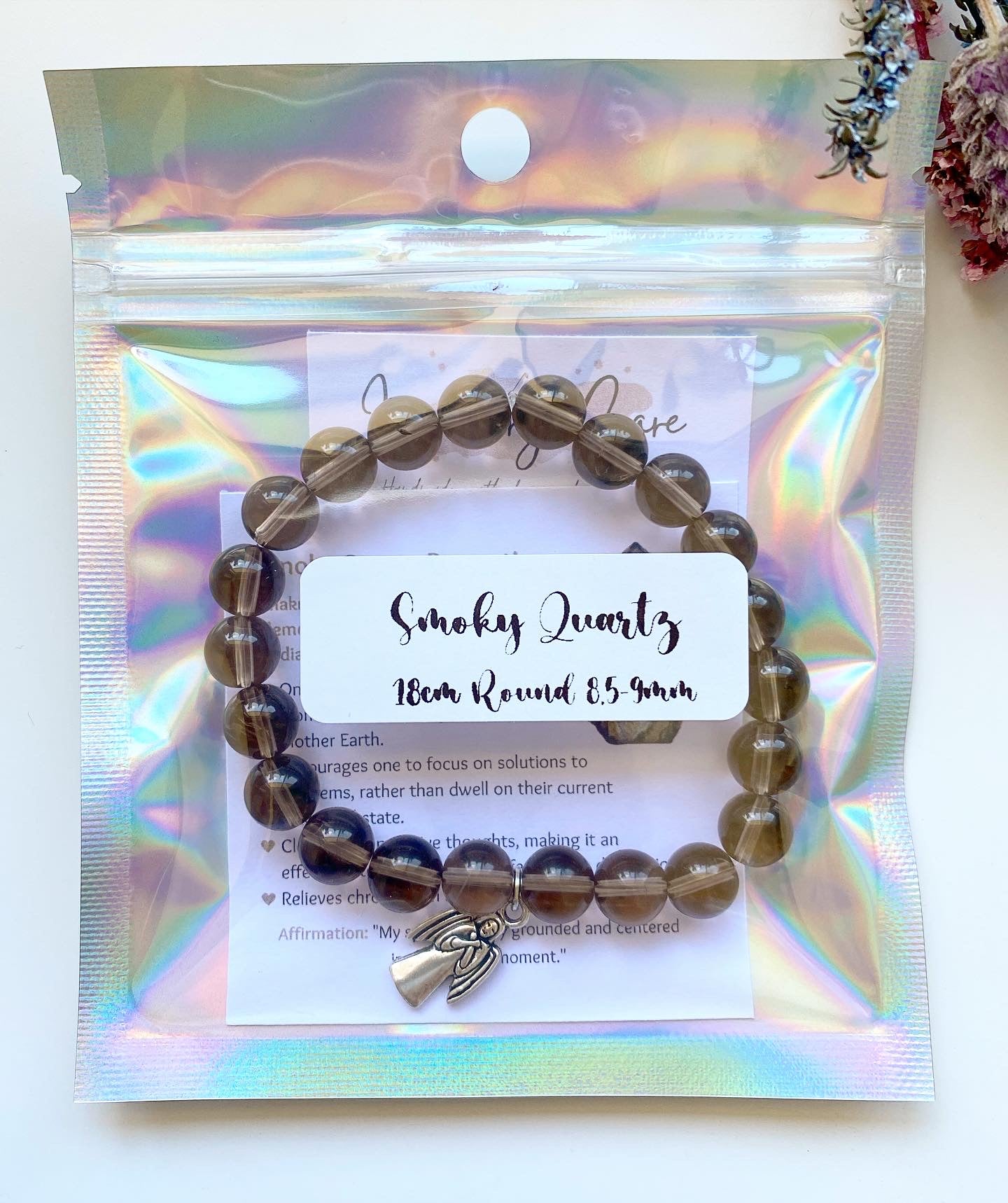 Smoky Quartz Charm Bracelet