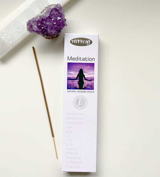 Nitiraj Platinum 🕉 Meditation - Natural Incense Sticks