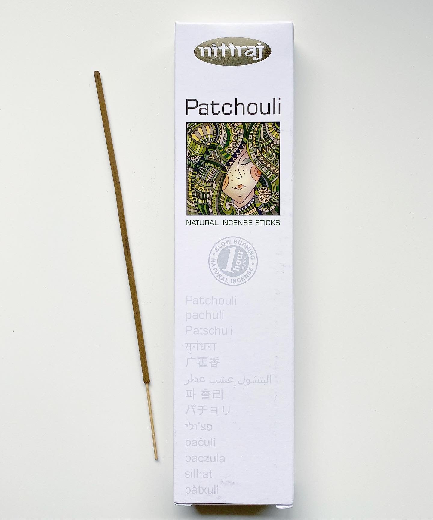 Nitiraj Platinum - Patchouli - Natural Incense Sticks