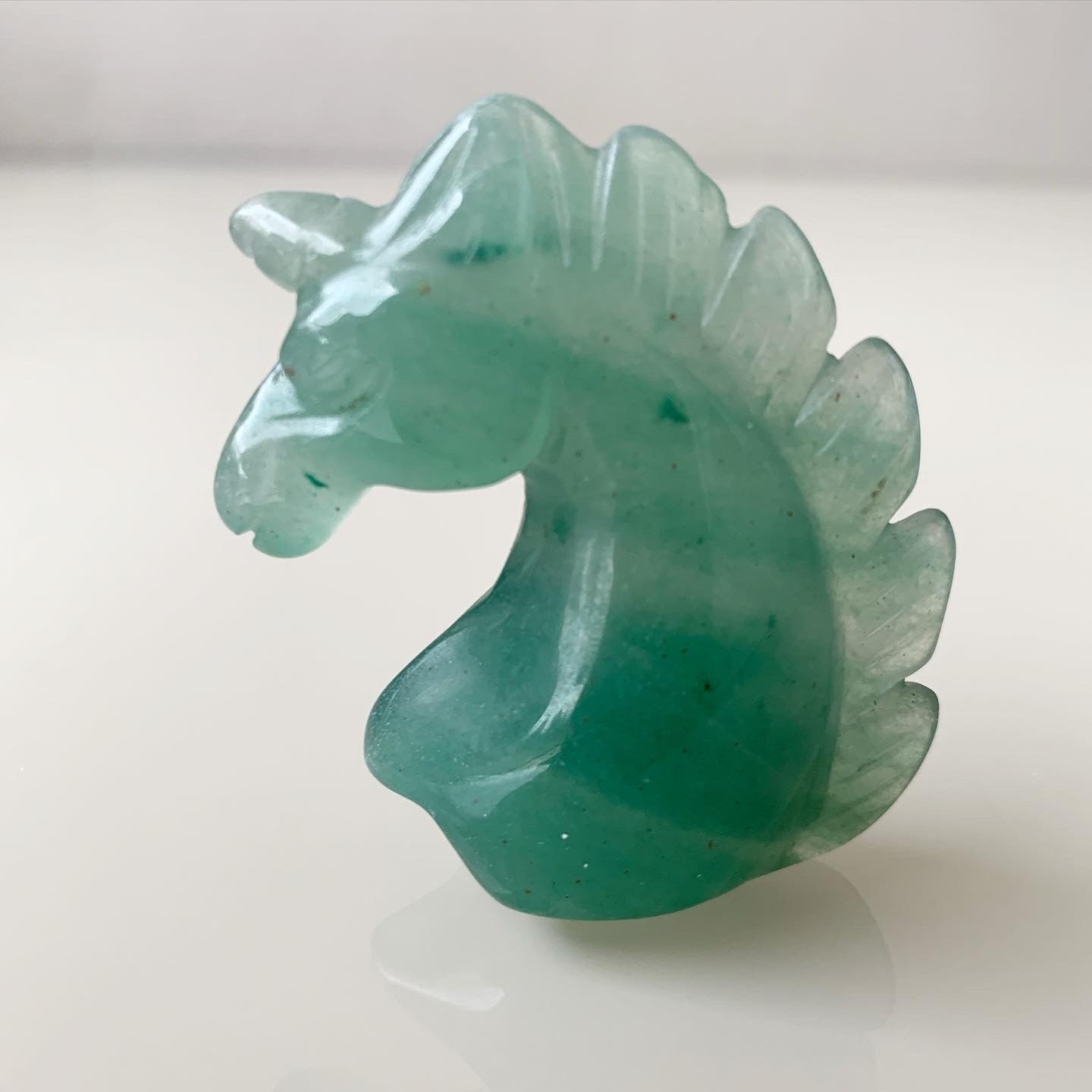 Unicorn Red Aventurine Statue