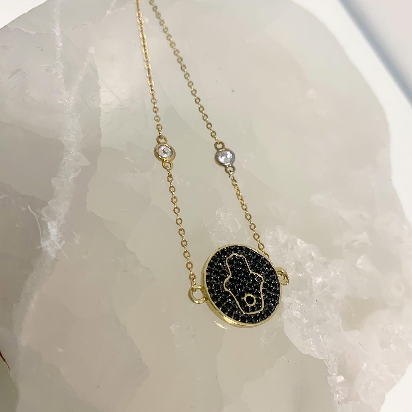 Hamsa 14K Gold Plated Bracelet