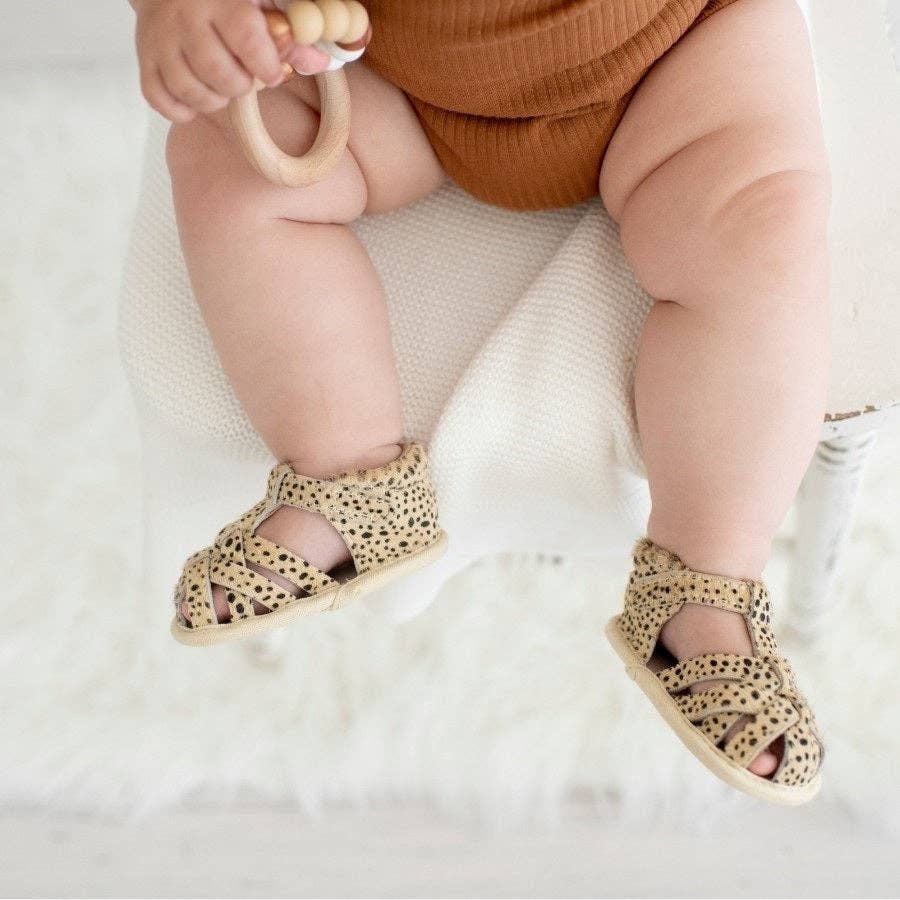 Dakota Leather Sandals Leopard: Leopard Print / 2 (0-6M / 11cm)