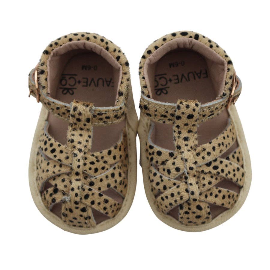 Dakota Leather Sandals Leopard: Leopard Print / 2 (0-6M / 11cm)