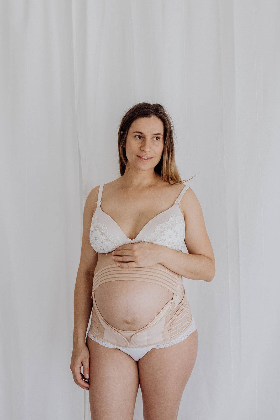 Pregnancy Support Belly Belt: Nude / 12-14