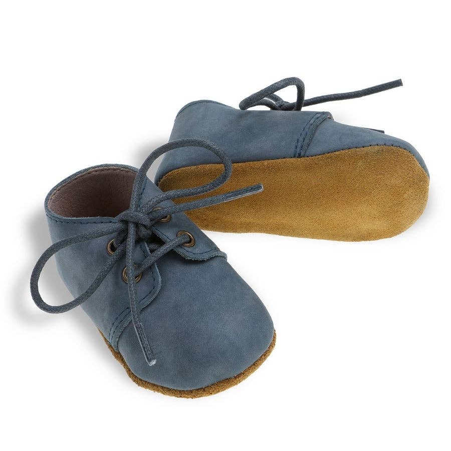 Charlie Leather Oxford Shoes Slate Blue: SLATE BLUE / 3 (6-12M / 11.8cm)