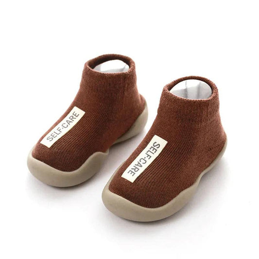 Baby Soft Sole Non-Slip Walking Shoes: Brown / 6-12 Months