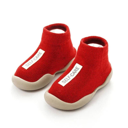 Baby Soft Sole Non-Slip Walking Shoes: Red / 12-18 Months
