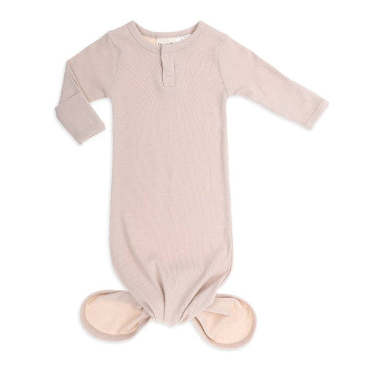 Wanderer Organic Knotted Gown Latte: NB