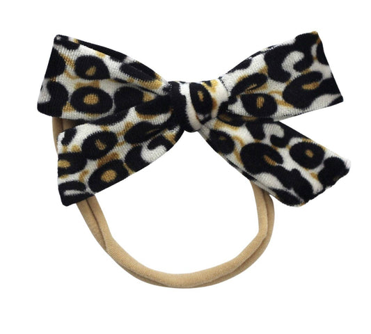 Ruby Hair Bow Animal Print