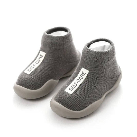Baby Soft Sole Non-Slip Walking Shoes: Gray / 12-18 Months