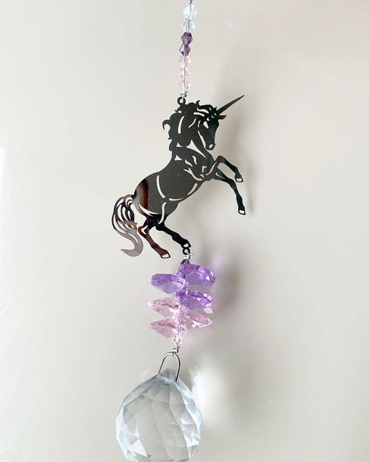 Unicorn Crystal Sun Catcher