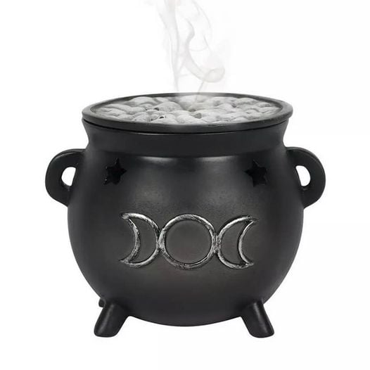 Triple Moon 🌛🌕🌜 Cauldron Incense Cone Burner