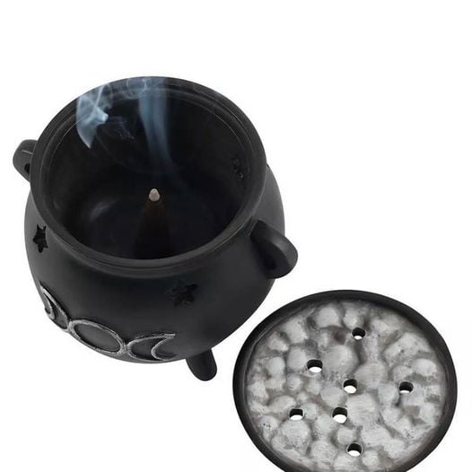 Triple Moon 🌛🌕🌜 Cauldron Incense Cone Burner