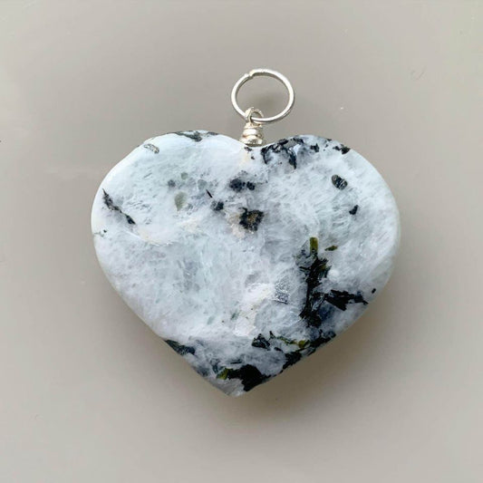 Rainbow 🌈 Moonstone Heart Pendant