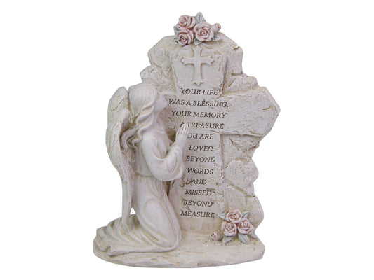 Kneeling Angel Inspirational Plaque