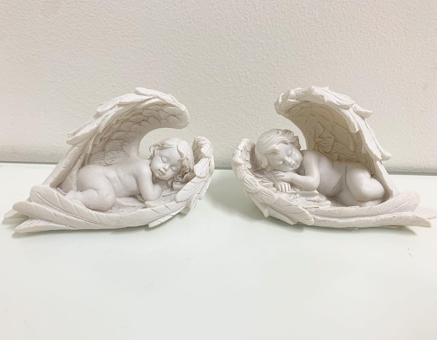 Sleeping Baby Cherub Angel in Wings