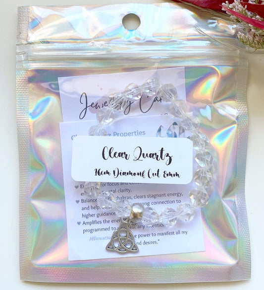 Clear Quartz Charm Bracelet