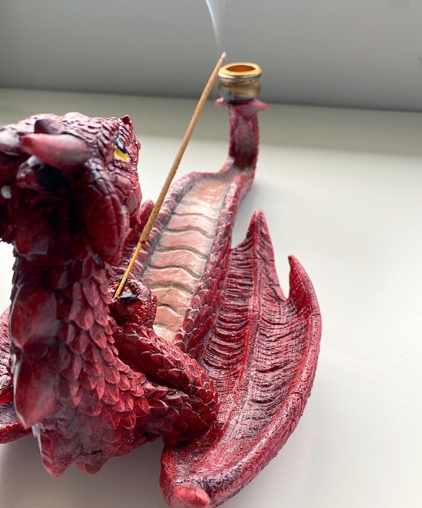 Dragon  🐉 Incense Stick Cone Candle Holder Burner - Statue Figurine