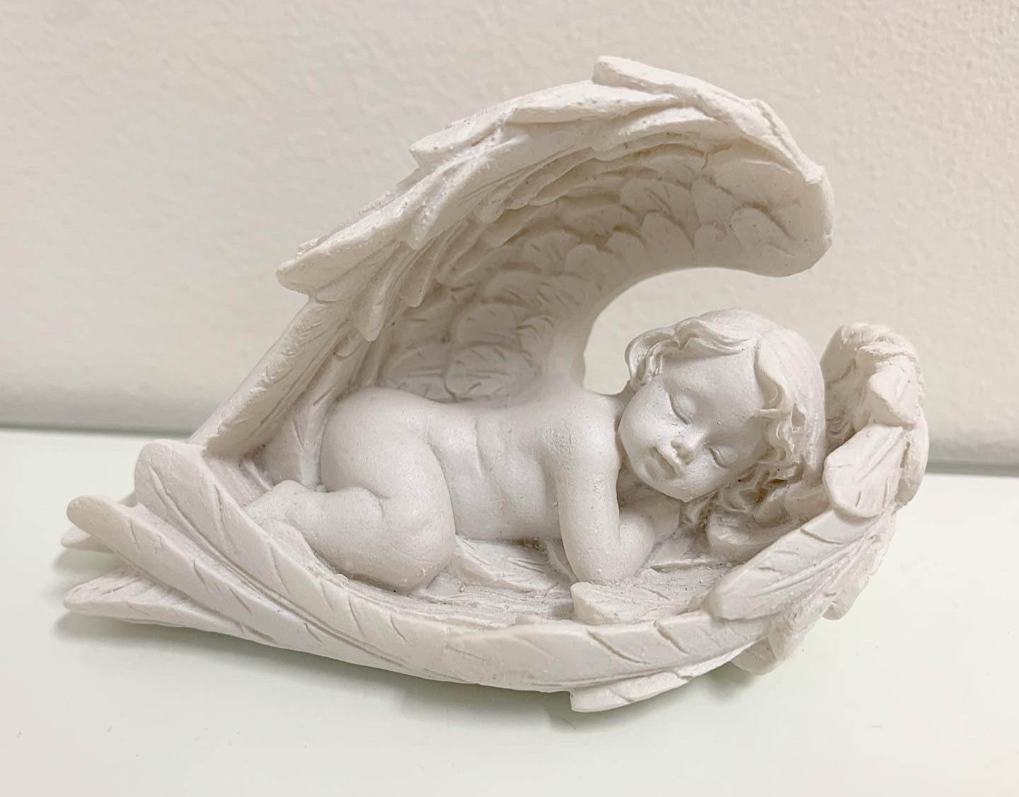Sleeping Baby Cherub Angel in Wings