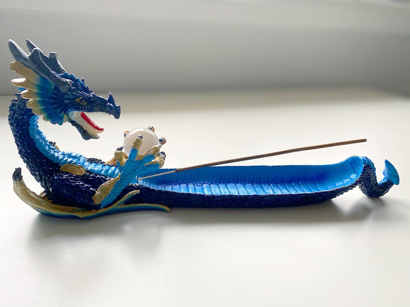 Dragon 🐉 Incense Burner with Crystal Ball 🔮