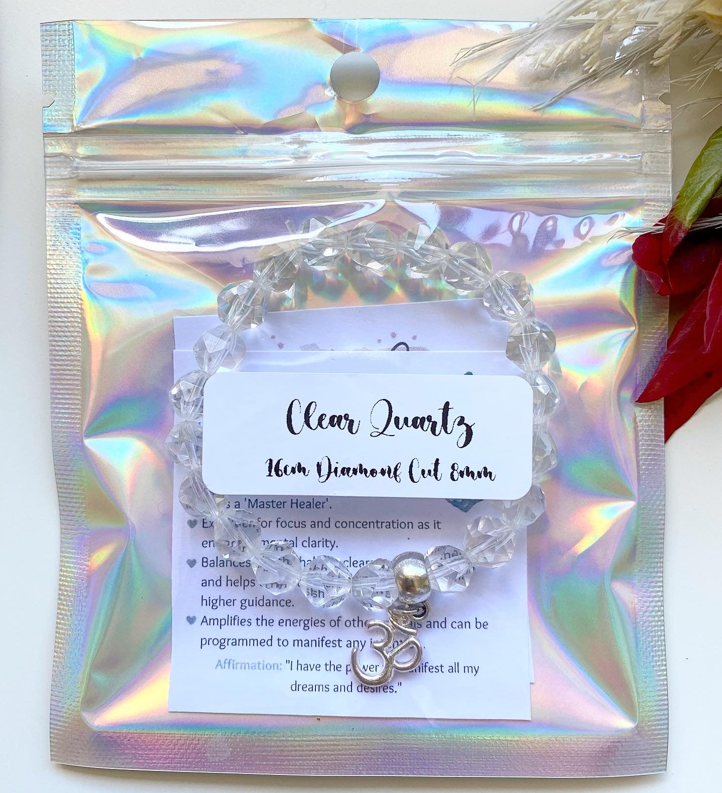 Clear Quartz Charm Bracelet