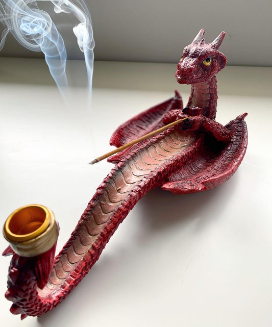 Dragon 🐉 Incense Stick Cone Candle Holder Burner - Statue Figurine