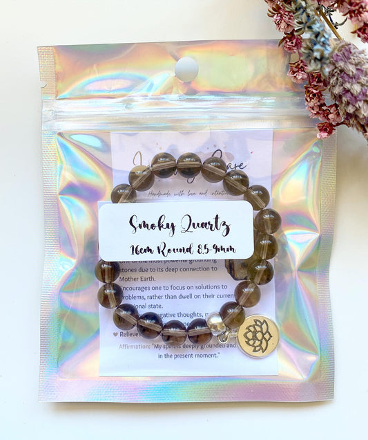 Smoky Quartz Charm Bracelet